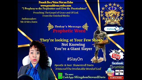 Prophetic Word: Giant Slayers #AriseAndSlay While They're Looking at Your Few Sheep #SlayOn