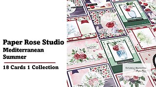 Paper Rose Studio | Mediterranean Summer | 18 Cards 1 Collection
