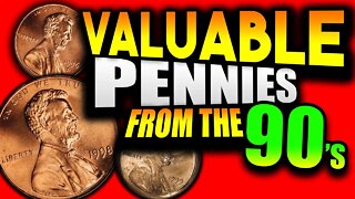 1990 -1999 PENNIES WORTH MONEY TO LOOK FOR IN POCKET CHANGE!!