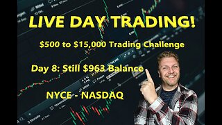 LIVE DAY TRADING | S&P 500, NASDAQ, NYSE | $500 Small Account Challenge Day 8 ($963) |