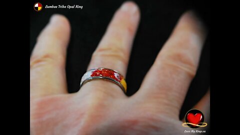 LoveMyRings.ca - Lumbee Tribe Native Medicine Wheel Opal Ring Promo