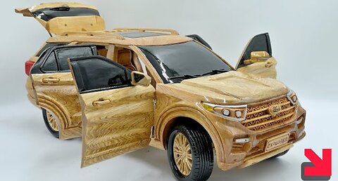 Wood Carving - 2023 Ford Explorer Edition made of wood by Vietnamese carpenters - Woodworking Art