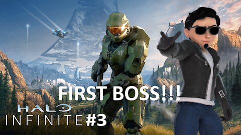 FIRST BOSS FIGHT!!! Playing Halo Infinite Campaign #3