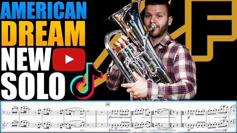 NEW PERFECT EUPHONIUM SOLO "American Dream" by Drew Fennell. Sheet Music Play Along!