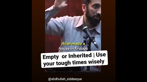 Empty or Inherited | Use your tough times wisely