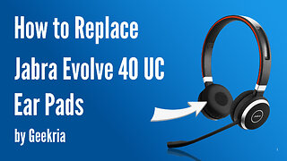 How to Replace Jabra Evolve 40 UC Headphones Ear Pads / Cushions | Geekria