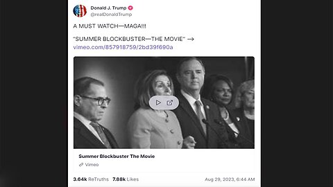 TRUMP TRUTH! Summer Blockbuster - The Movie "A Must Watch - MAGA"