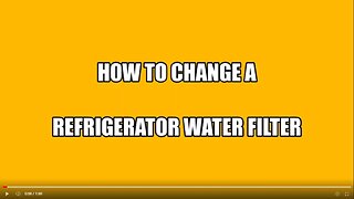How To Change A Refrigerator Water and Ice Filter
