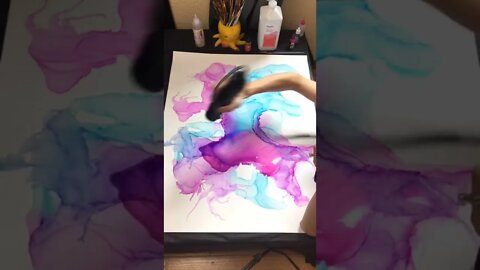 Large Scale Alcohol Ink Abstract Painting Tutorial and Demonstration. Alcohol Inks For Beginners