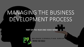 Managing the Business Development Process