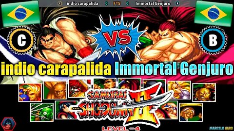 Samurai Shodown II (indio carapalida Vs. Immortal Genjuro) [Brazil Vs. Brazil]