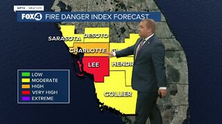 FORECAST: Fire danger remains high on Tuesday