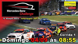 MERCEDES-BENZ CHALLENGE | Corrida 1 | 5ª Etapa 2022 - Interlagos (SP) | Ao Vivo