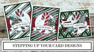 Stampin' Up! Sweet Candy Canes | Stepped Up Card Ideas