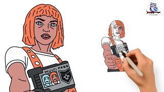 How To Draw Leeloo Fifth Element Sci-fi/Action - Art Tutorial