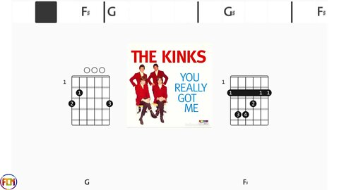 THE KINKS - You Really Got Me - (Chords & Lyrics like a Karaoke)