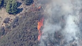 Forest blaze northeast of Los Angeles partly contained