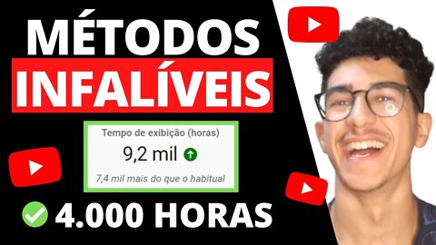 🔥 9 Maneiras COMPROVADAS de Conseguir às 4 MIL Horas Assistidas no YouTube de Forma + RÁPIDA em 2022