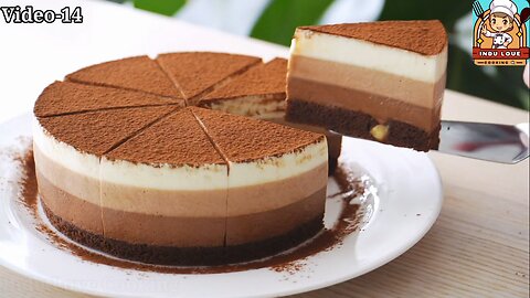 Rich And Fragrant Triple Chocolate Mousse Cake in good health and fitness. #indulovecooking