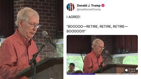 Mitch McConnell booed mercilessly, told to retire, during speech at Kentucky event (Trump agrees)