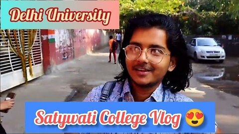 #1 Vlog in Our Satyawati Evening College🥰 ||Satyawati College Library, Canteen and Class Tour 🤓