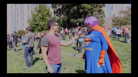 Interviewing Bernie Supporters at Sanders Rally in San Francisco