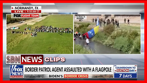 Migrants Wave Flag on U.S. Soil After Illegally Crossing Border [6597]