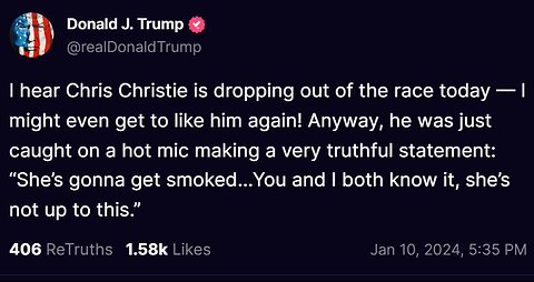 @JackPosobiec BREAKING: Chris Christie is caught on a hot mic