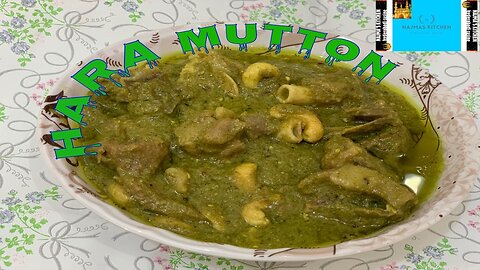 Mutton Recipe, Hara Mutton, Hyderabadi Recipes, Hyderabadi Hara Muttonmu