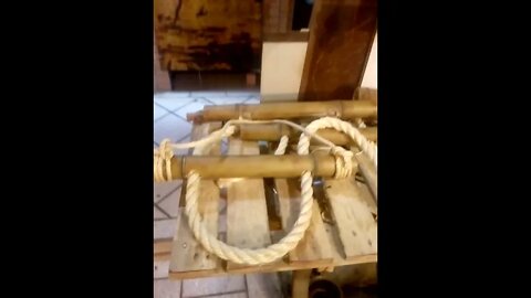 luminária de bambu, corda de sisal, pendulo,como fazer