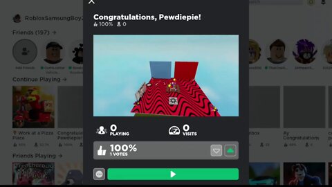 My ROBLOX Pewdiepie Game That I Made Yesterday