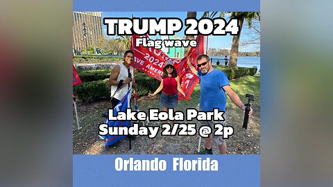 Trump Flag Wave downtown Orlando
