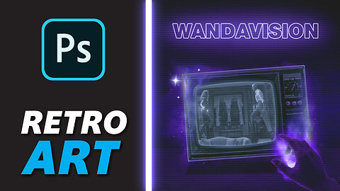 How to make Retro Art in Photoshop | Making Wandavision Poster | Poltergeist 80's Horror Vibes