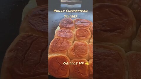 #shorts | Philly Cheese Steak Sliders on the Blackstone Griddle | Blackstone Griddle Recipes