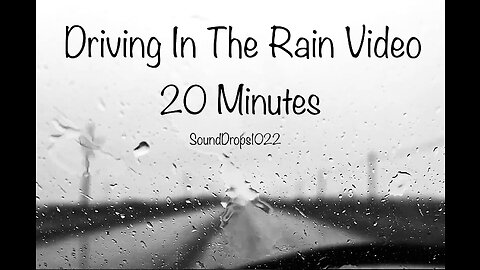 Cruising Through The Streets With 20 Minutes Of Driving In The Rain Sounds Video