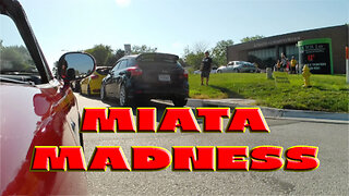 A Miata Drive To Cars & Coffee With Two Side Mounted Cameras - August 19th, 2023