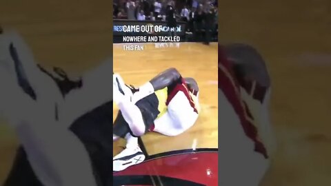 LeBron James tackled a fan on the basketball court 😱