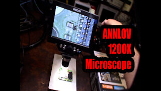 ANNLOV 7" LCD Digital Microscope 1200X Maginfication 1080P PCB Coin Electronics repair