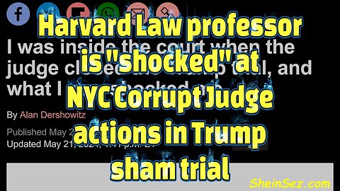 Harvard Law professor is "shocked" at NYC Corrupt Judge actions in Trump sham trial-539