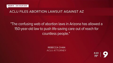 Arizona abortion rights backers sue to overturn old ban