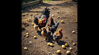 happy banty bantams (small chickens)