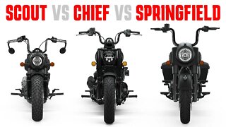 Which Is Right For You? Scout Bobber Twenty VS Chief Bobber Dark Horse VS Springfield Dark Horse