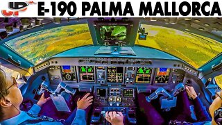 Cockpit Briefing, Approach & Landing at Palma de Mallorca - TUIfly Embraer 190