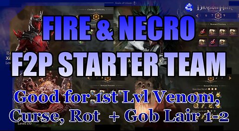 🔥🔥Season 2 F2P Fire & Necro Stater Team - For Venom, Curse, Rot, Goblin 🔥🔥