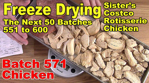 Freeze Drying - The Next 50 Batches - Batch 571 - Costco Chicken (sister's)
