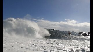 ENTIRE OCEAN FOLDS OVER SURFER!! HOW!?