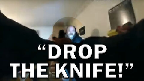 Man Refuses To Drop Knife Before Shots Fired On Video! LEO Round Table S07E14d