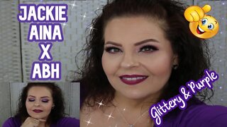 PURPLE & GLITTERY EYE LOOK - ABH JACKIE AINA PALETTE l Sherri Ward