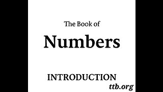 Numbers (Introduction) (Bible Study)