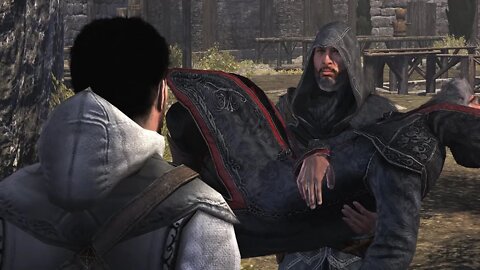 Ezio Burns Al Mualim's Body in Assassin's Creed Revelations